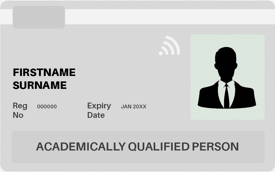 White CSCS Academically Qualified Person Card