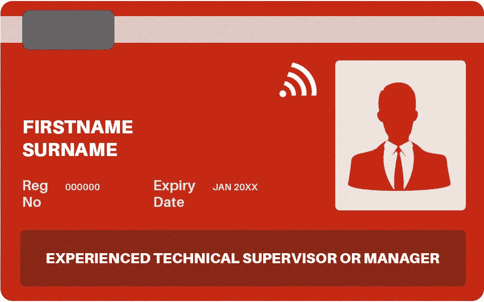 red experienced technical card