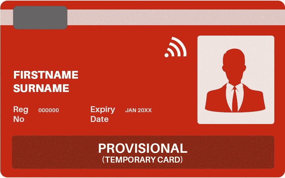 Red Provisional Card