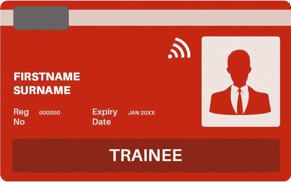 Red Trainee Card